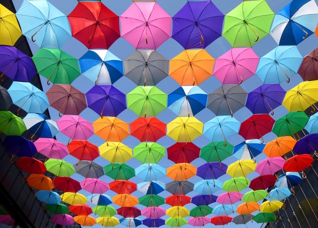 farebné dáždniky